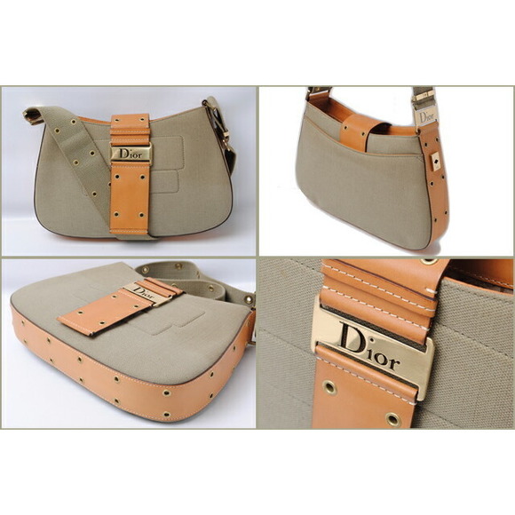 Dior Christian Bag Khaki Chic Shoulder Street - Picture 1 of 5